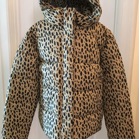 leopard print girls coat